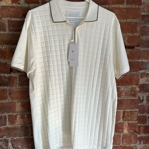 Men's Cream Polo Shirt. L. $30.